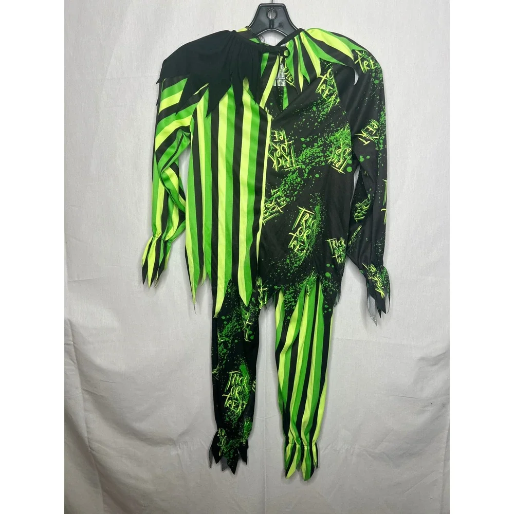 Spirit Halloween Kids Glow in the Dark Killer Clown Costume Green Black Size M‎ - Picture 2 of 4